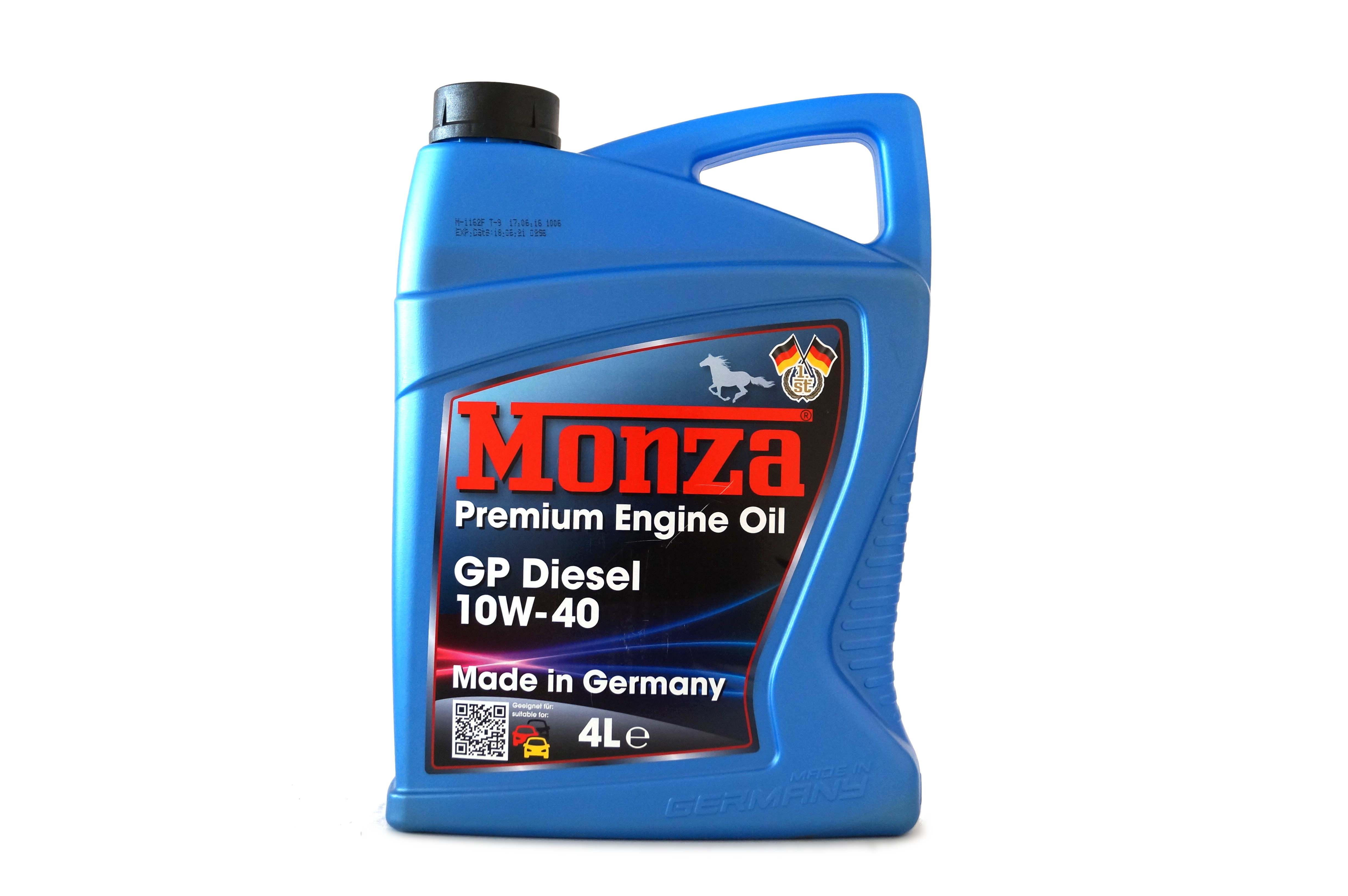 Масло моторное полусинтетическое - MONZA GP DIESEL 10W-40 4л